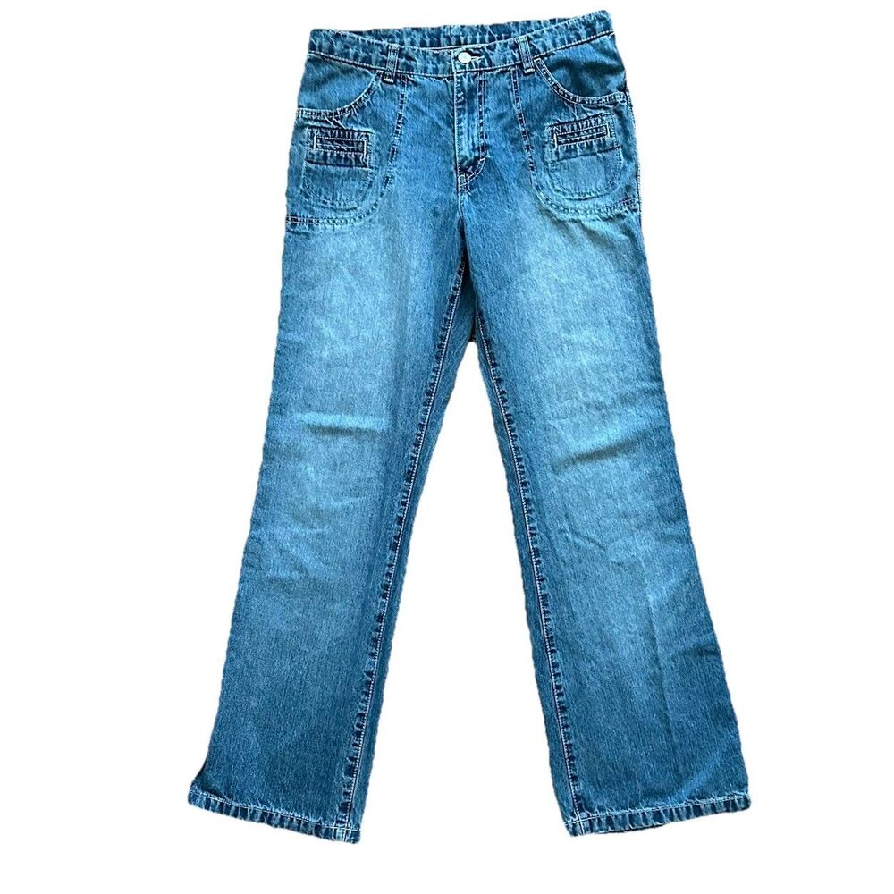 VTG Jordache Jeans Womens 11/12 Mid Rise Boot Cut Coin Pockets Grunge Y2K Indie